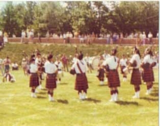 Cleveland Caledonian Pipe Band Competing at the Alexandria, VA Highland Games 1977)